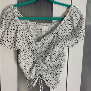 H&M DRAWSTRING TOP